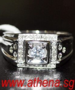 Alternative view of 18K WG DIAMOND RING D1-0.19CTS D34-0.40CTS 7.67G [SIZE 17] [NETT $1,588.00]