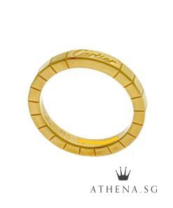 Alternative view of 18K YELLOW GOLD CARTIER LANIERES RING 5.91G [SIZE 53]
