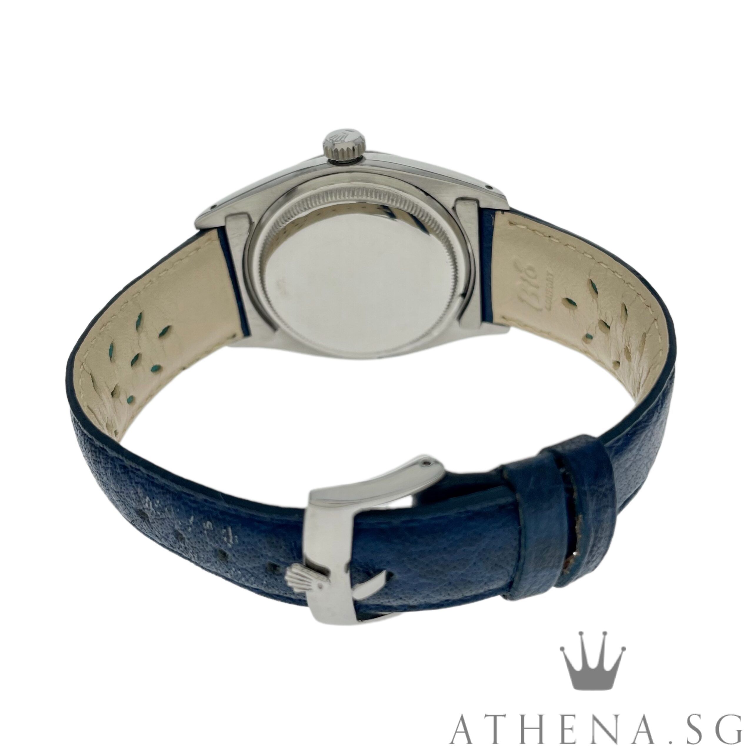 VINTAGE ROLEX OYSTER PERPETUAL DATEJUST "BLUE INDEX DIAL" 6605 - Image 3