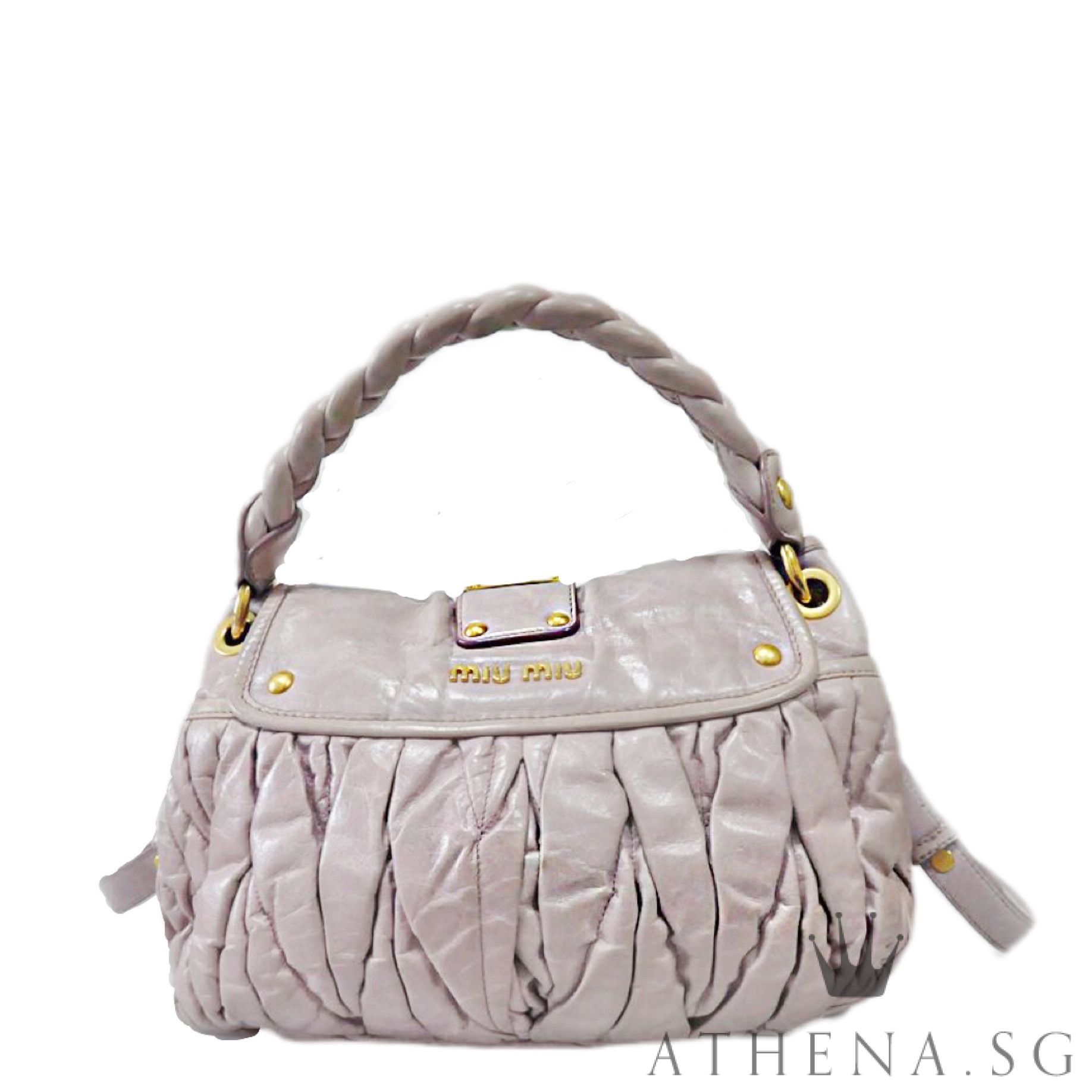 MIU MIU COFFER MUGHETTO MATELASSE LEATHER 2-WAY WITH DUSTBAG - Image 3
