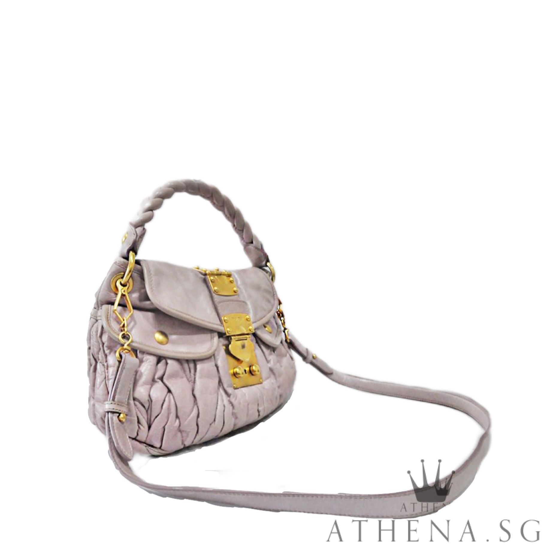MIU MIU COFFER MUGHETTO MATELASSE LEATHER 2-WAY WITH DUSTBAG - Image 2