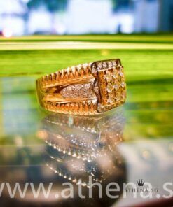 Alternative view of 20K Y/G MEN DIAMOND RING D9-0.50CTS D28-0.30CTS [SIZE 16]