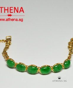 Alternative view of 20K YG JADE BRACELET 10.16G