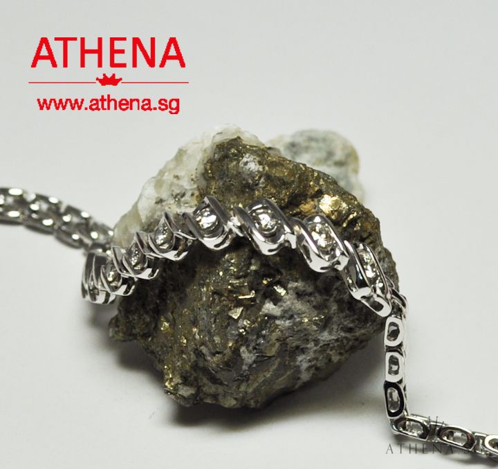 18K WG DIAMOND BRACELET D10-0.30CTS 6.85G (LENGTH 15.2CM)