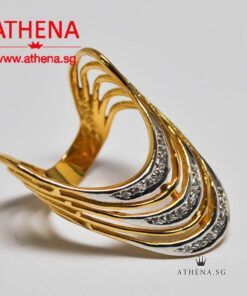 Alternative view of 916 YG FANCY DESIGN DIAMOND RING D21-0.21CTS 7.20G