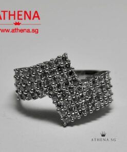 18K WG FANCY DESIGN DIAMOND RING D72-1.00CTS 5.57G