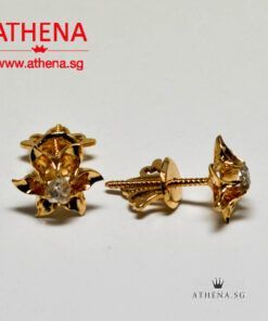 Alternative view of 18K YG ANTIQUE DESIGN INTAN EARSTUD 2.00G