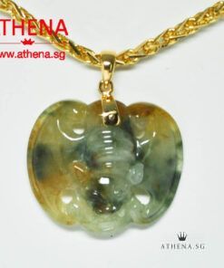 Alternative view of TYPE "A" JADE WITH 916 YG BAT DESIGN PENDANT 9.46G (WITH CERT)
