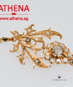 Alternative view of 18K YG ANTIQUE DESIGN INTAN PENDANT 3.21G