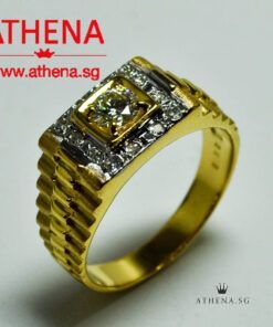 Alternative view of 20K YG DIAMOND RING D1-0.40CTS D12-0.25CTS 7.25G