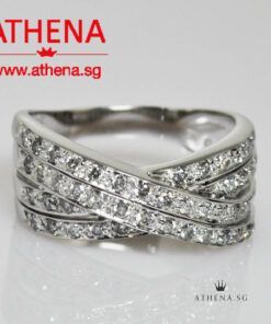 18K WG FANCY DESIGN DIAMOND RING D44-0.70CTS 5.26G