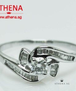 18K WG DIAMOND RING D1-0.17CTS TD27-0.27CTS 2.49G (SIZE 19)