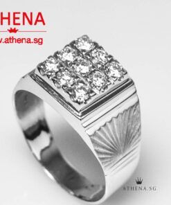 Alternative view of 20K WG DIAMOND RING D9-0.45CTS 5.06G (SIZE 18)