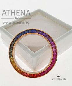 18K ROSEGOLD CUSTOMIZE " RAINBOW " BEZEL FOR ROLEX DAYTONA