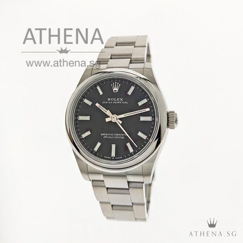 UNWORN !!! ROLEX OYSTER PERPETUAL 31 "AN" SERIES "BLACK DIAL" WITH BOX & CERT 277200