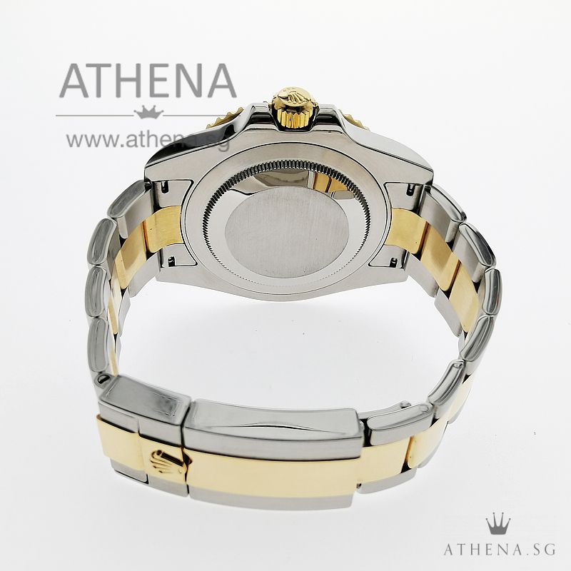 ROLEX YELLOW ROLESOR OYSTER PERPETUAL DATE GMT-MASTER II CERAMIC "AN" SERIES " BLACK DIAL" WITH BOX & CERT 116713LN - Image 3