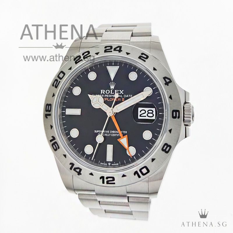UNWORN !!! ROLEX OYSTER PERPETUAL DATE EXPLORER II "AN" SERIES " BLACK DIAL " WITH BOX & CERT 226570 (NEW 2021 MODEL)