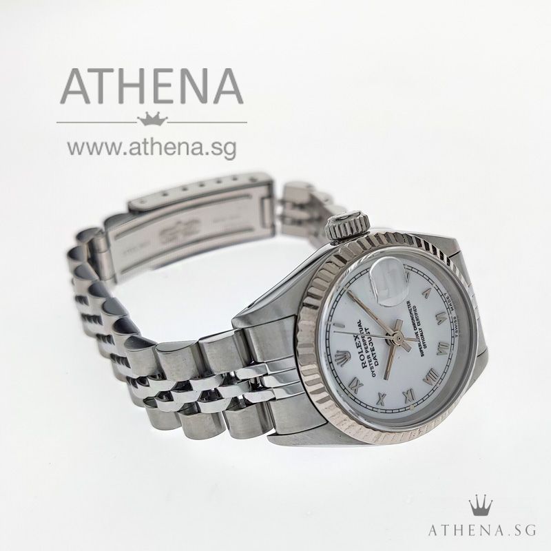 ROLEX LADIES OYSTER PERPETUAL DATEJUST "X" SERIES "WHITE ROMAN DIAL" 69174 - Image 2