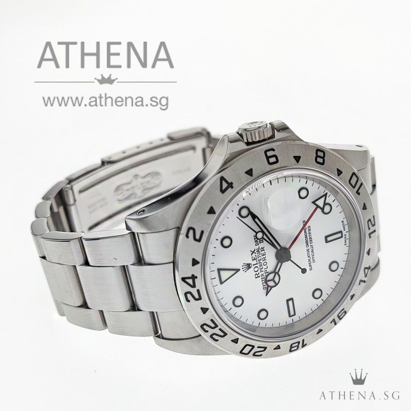 ROLEX OYSTER PERPETUAL DATE / EXPLORER II "P" SERIES " WHITE DIAL " 16570 - Image 2
