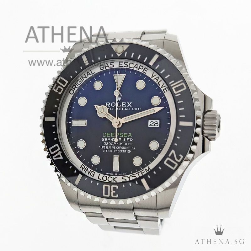 ROLEX OYSTER PERPETUAL DATE DEEPSEA "AN" SERIES "D-BLUE DIAL" WITH BOX & CERT 126660 (STILL UNDER AGENT WARRANTY)