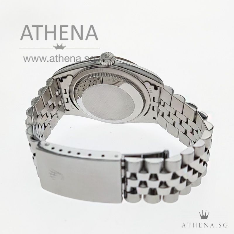 ROLEX MENS OYSTER PERPETUAL DATEJUST "K" SERIES "BLACK DIAMOND DIAL" 16234 - Image 3