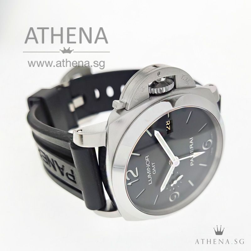 PANERAI LUMINOR 1950 3 DAYS GMT AUTOMATIC "Q" SERIES WITH BOX & CERT PAM 320 - Image 2