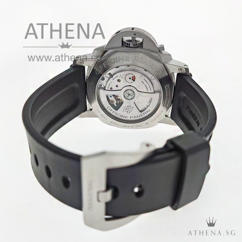 PANERAI LUMINOR 1950 3 DAYS GMT AUTOMATIC "Q" SERIES WITH BOX & CERT PAM 320 - Image 3