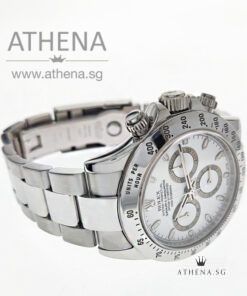 Alternative view of ROLEX OYSTER PERPETUAL COSMOGRAPH DAYTONA "M" SERIES " WHITE DIAL" WITH BOX & CERT 116520