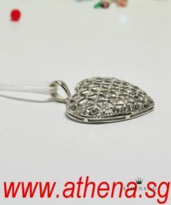 Alternative view of 18K W/G HEART SHAPE DIAMOND PENDANT D43-0.30CTS 3.74G