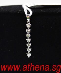 18K W/G DIAMOND PENDANT D7-0.63CTS 1.42G