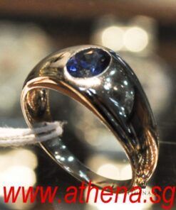 Alternative view of 18K WG BLUE SAPPHIRE RING 5.18G (SIZE 19.5)