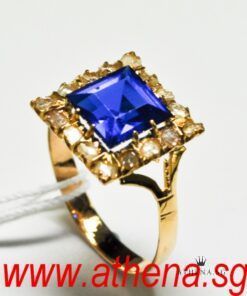 Alternative view of 18K YG ANTIQUE DESIGN INTAN RING 3.03G (SIZE 18.5)