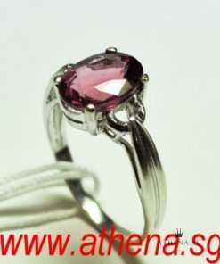 Alternative view of 18K WG RUBELLITE RING 2.40G WITH CERT