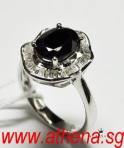 Alternative view of 18K WG BLUE SAPPHIRE RING WITH DIAMOND TD41-0.50CTS 4.52G (SIZE 13) (WITH CERT)