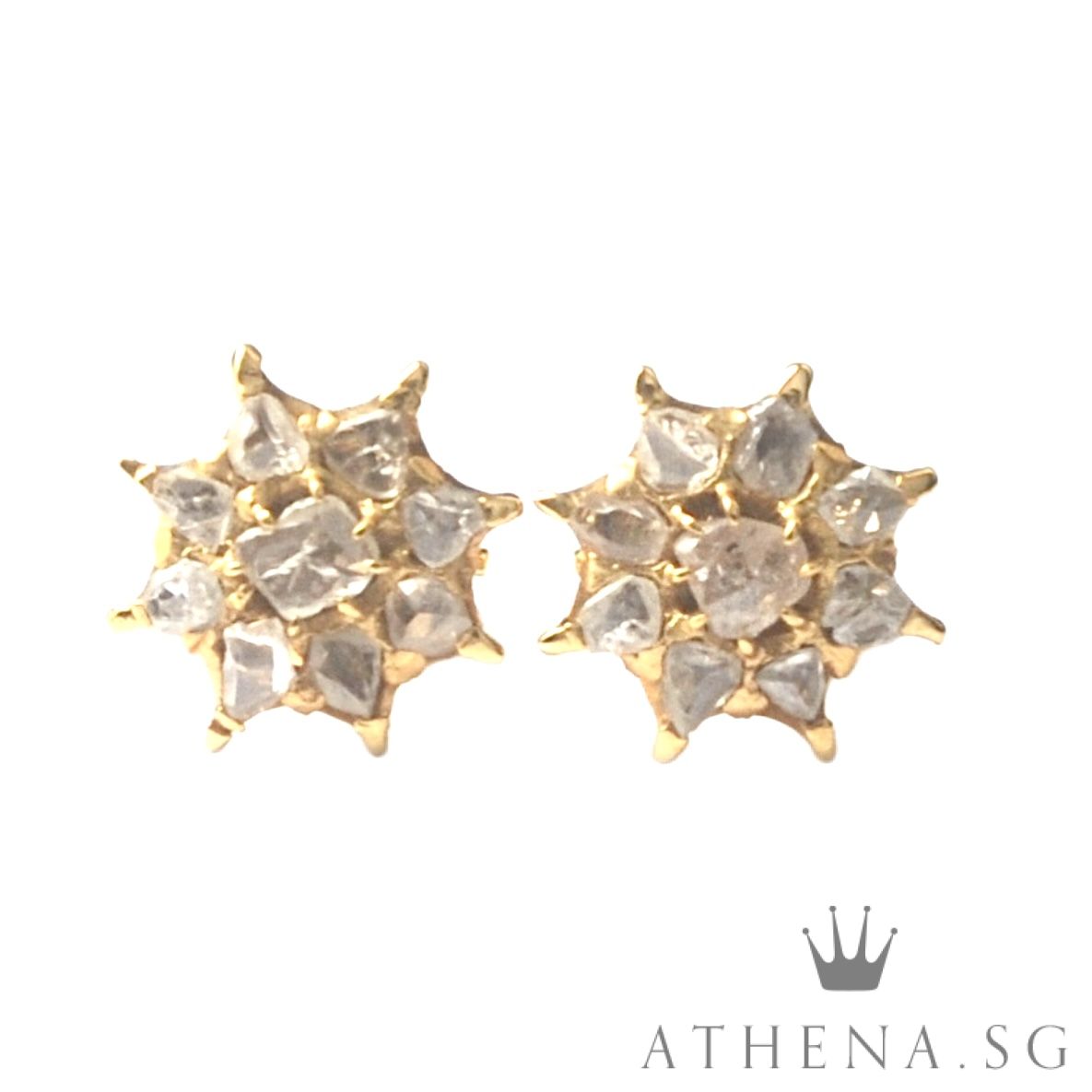 18K YG INTAN DESIGN EARSTUD 3.53G
