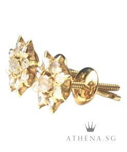 Alternative view of 18K YG INTAN DESIGN EARSTUD 3.53G