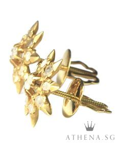 Alternative view of 20K YG ANTIQUE DESIGN INTAN EARSTUD 2.62G