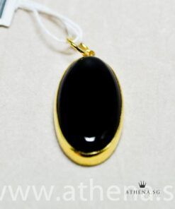 Alternative view of 916 YG ONYX PENDANT 5.80G