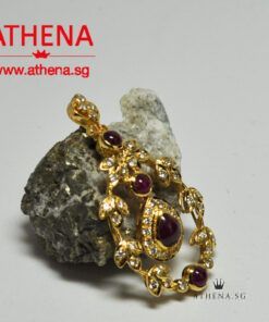 Alternative view of 18K YG RUBY PENDANT WITH DIAMOND D45-0.90CTS 6.85G [WITH CERT]