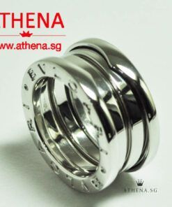18K WG BVLGARI B.ZERO 2 TIER RING 8.57G (SIZE 53)