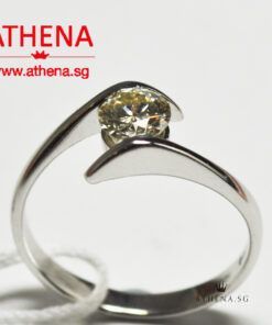 Alternative view of 18K WG DIAMOND RING D1-0.46CTS 2.17G (SIZE 11.5)