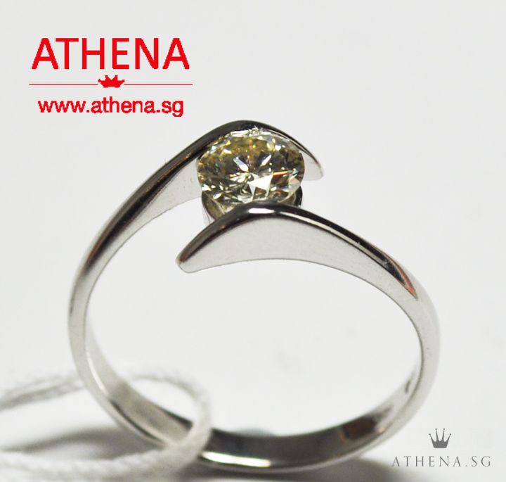 18K WG DIAMOND RING D1-0.46CTS 2.17G (SIZE 11.5) - Image 2