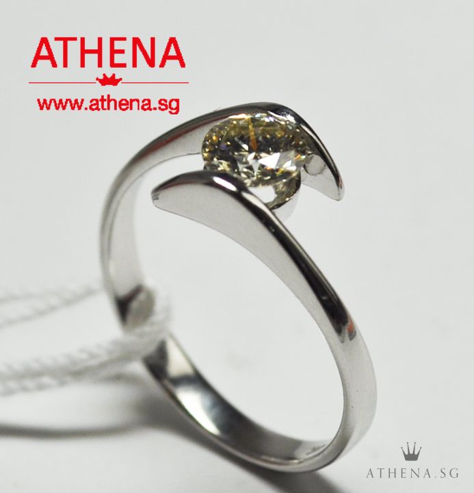 18K WG DIAMOND RING D1-0.46CTS 2.17G (SIZE 11.5) - Image 3