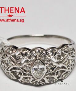 18K WG DIAMOND RING MD1-0.15CTS D14-0.20CTS 4.97G (SIZE 12) [NETT $998.00]