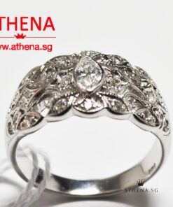 Alternative view of 18K WG DIAMOND RING MD1-0.15CTS D14-0.20CTS 4.97G (SIZE 12) [NETT $998.00]