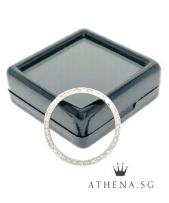 18K WHITE GOLD PINEAPPLE DIAMOND BEZEL 26MM
