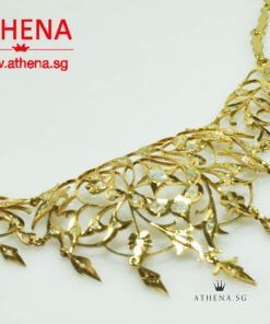 Alternative view of 20K YG ANTIQUE DESIGN INTAN NECKLACE 14.12G
