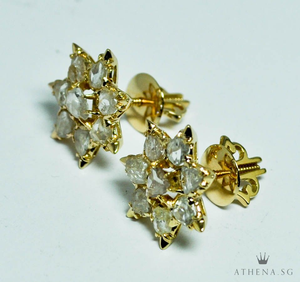 18K YG INTAN EARSTUD 4.48G - Image 2