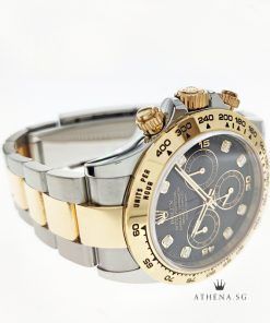 Alternative view of ROLEX YELLOW ROLESOR OYSTER PERPETUAL COSMOGRAPH DAYTONA "AN" SERIES "BLACK DIAMOND DIAL" WITH BOX & CERT 116503 (STILL UNDER AGENT WARRANTY)