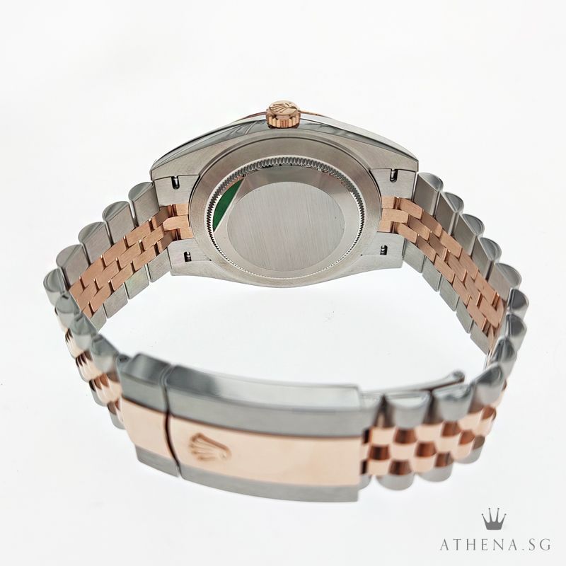 UNWORN !!! ROLEX EVEROSE ROLESOR MENS OYSTER PERPETUAL DATEJUST 41 "AN" SERIES "WIMBLEDON SLATE ROMAN DIAL" WITH BOX & CERT 126331 ( UNDER AGENT WARRANTY ) - Image 3